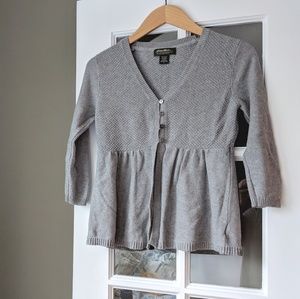 ‼️ Eddie Bauer Peplum Gray Cardigans Size S